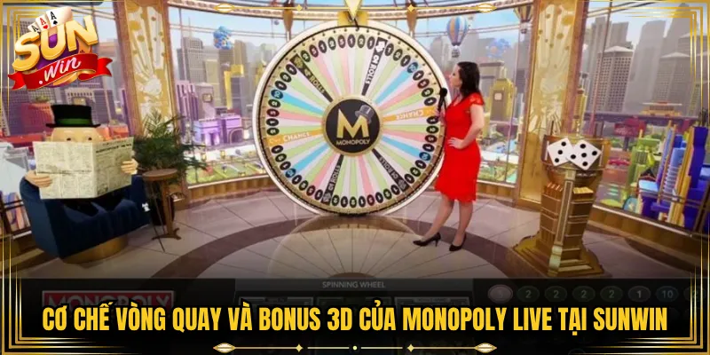 Cơ Chế Vòng Quay Và Bonus 3D Của Monopoly Live Tại Sunwin