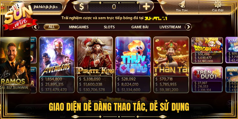 Giao diện dễ dàng thao tác, dễ sử dụng