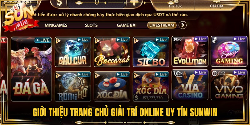 Giới thiệu trang chủ giải trí online uy tín Sunwin